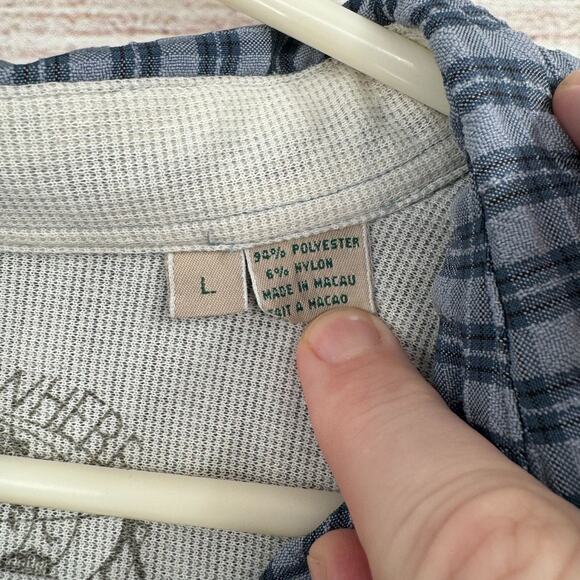 Royal Robbins Outdoor Roll Tab Sleeves‎ Button Down Shirt Men's Size L Blue - Picture 7 of 13